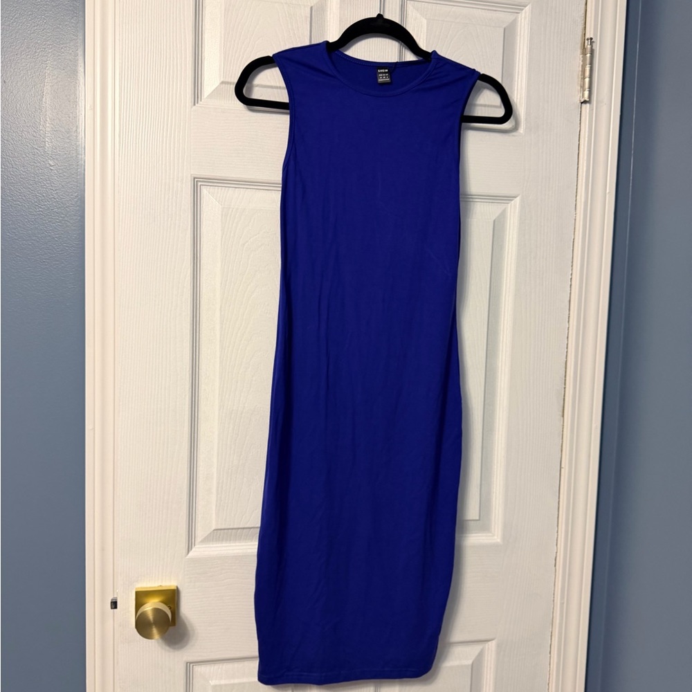 NWT SHEIN bodycon dress in royal blue size medium